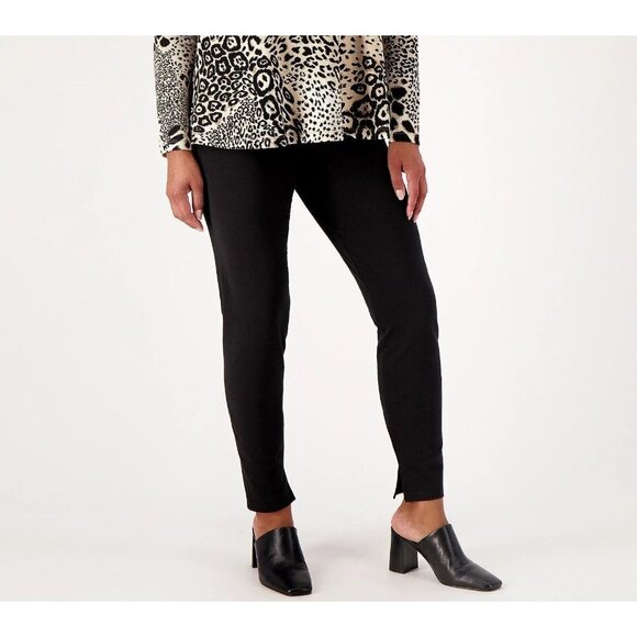 Women with Control Tall Tummy Control Slim Leg Ankle Pants Black Tall,Large - Picture 1 of 1